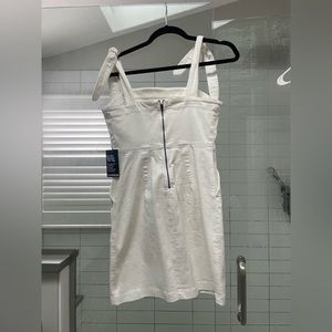 NWT white mini denim dress!!